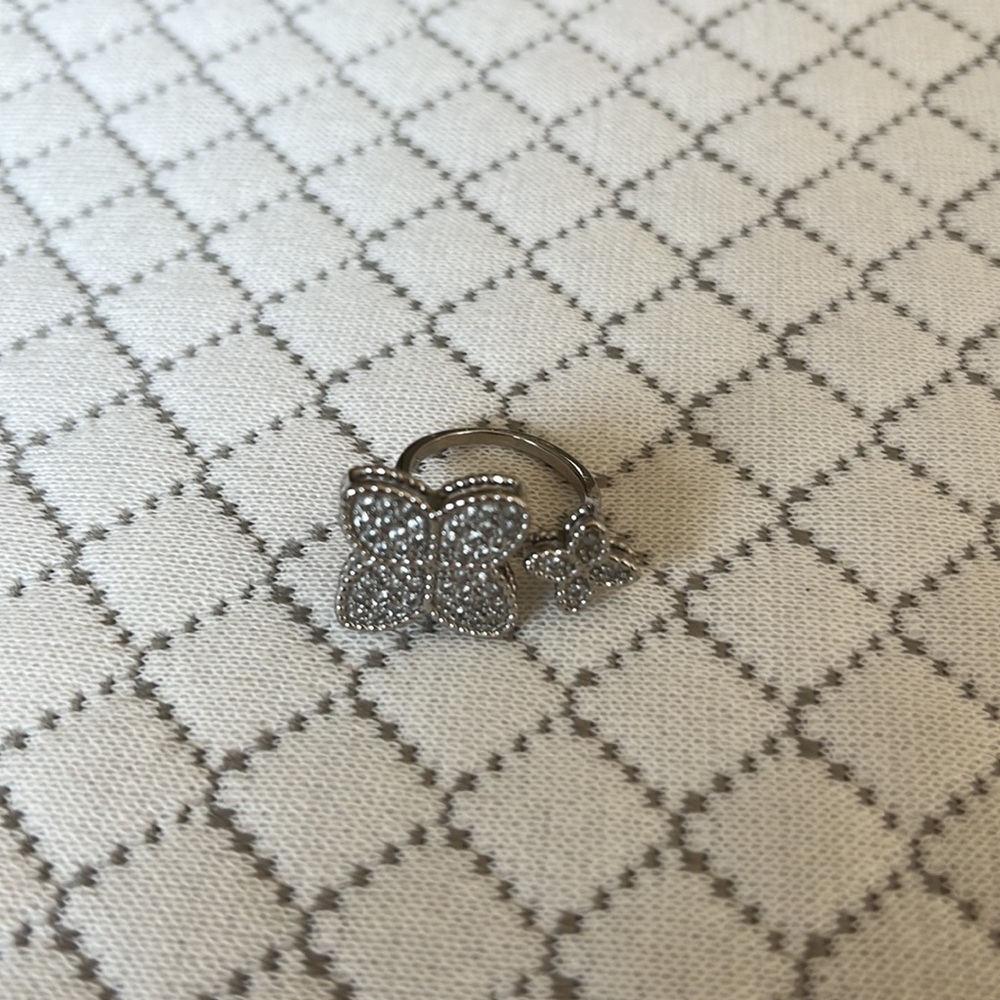 New Clover Pave Adjustable Ring - image 2